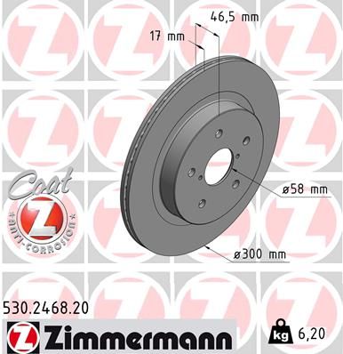 ZIMMERMANN Bremsscheibe (530.2468.20) begrenzter Vorrat