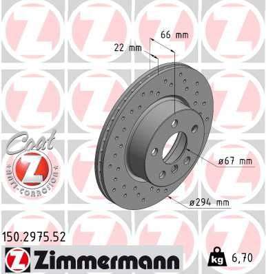 ZIMMERMANN Bremsscheibe IZIN150297552 jetzt online