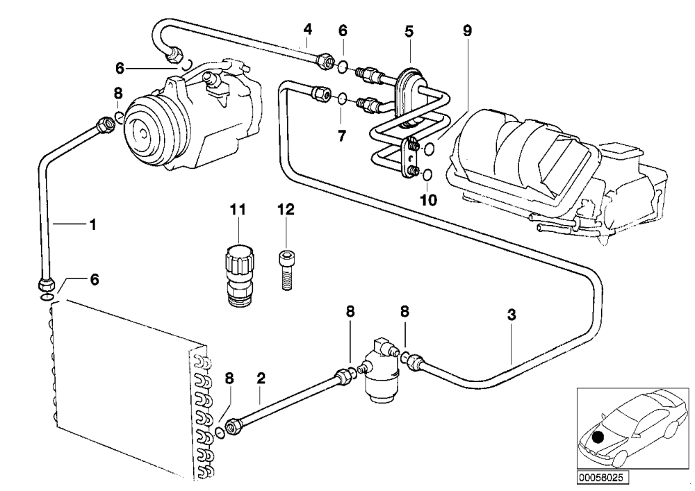 BMW Druckleitung Trockner-Doppelrohr E36 64531385151 Angebot