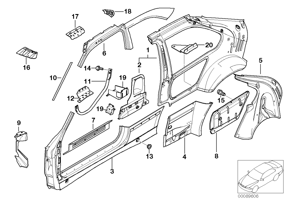 BMW Längsträger rechts E36 41128119252 Angebot