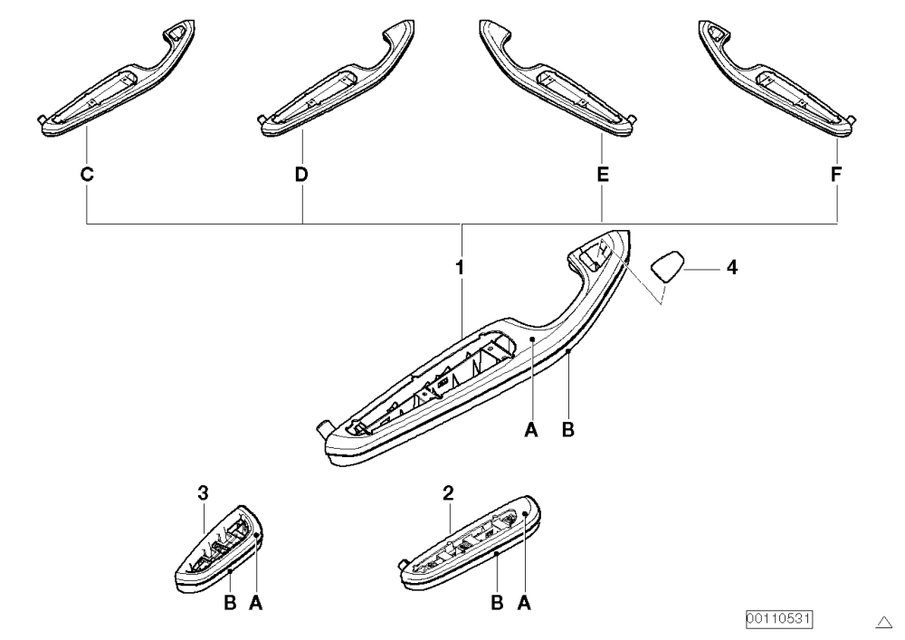 BMW Armstütze vorne/Edelholz E46 51418010261 Angebot