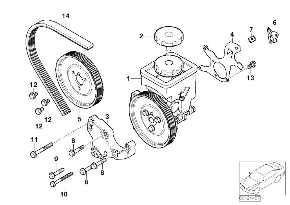 BMW Halteblech Flügelpumpe vorne E38 E39 E46 E53 E83 32412247556 speziell