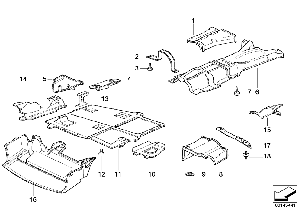 BMW Abschirmung Motorraum E36 51718173740 speziell