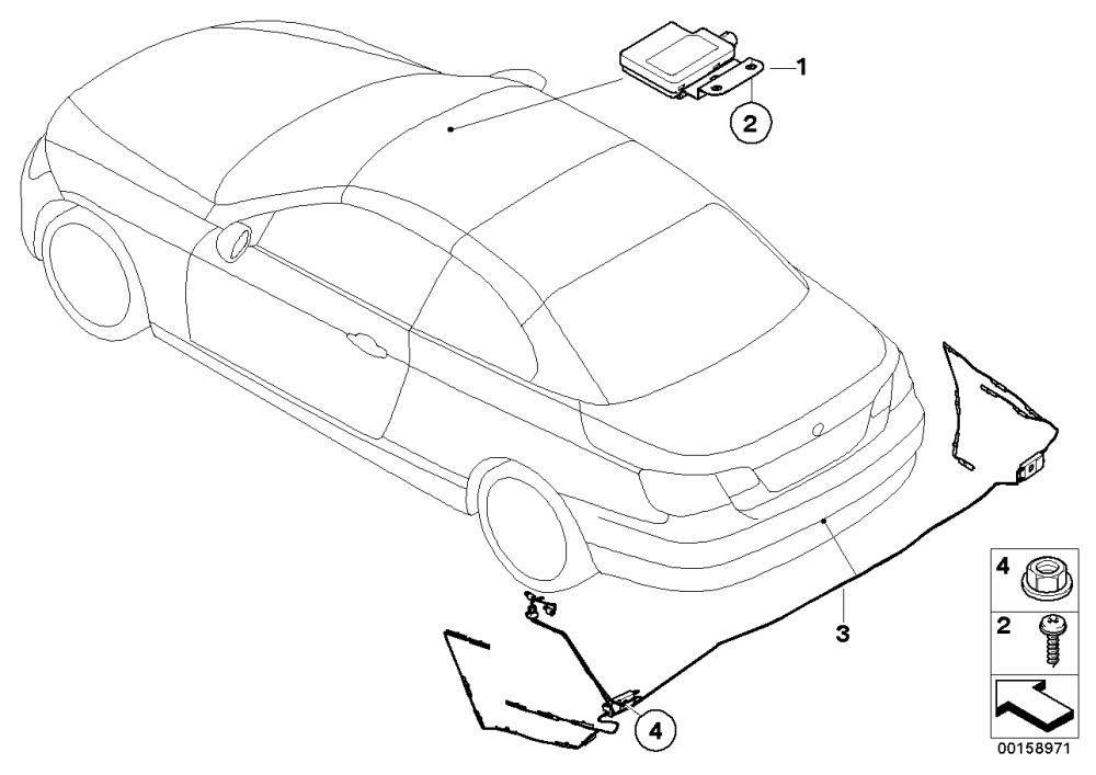 BMW Antenne Stossfänger TV/DAB E93 65206947252 günstig