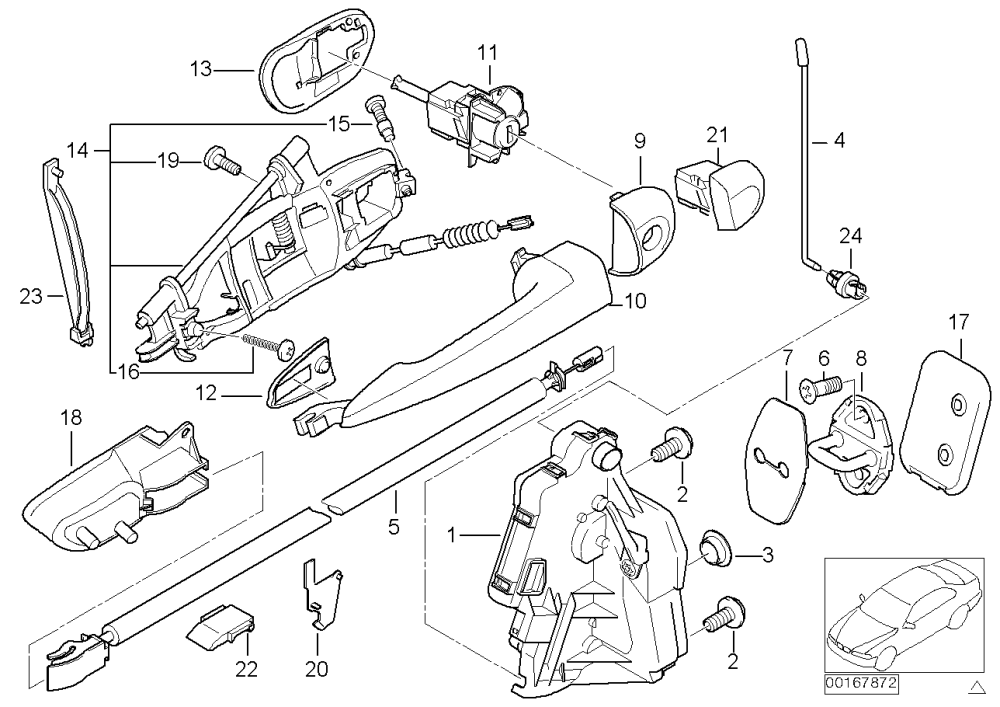BMW Unterlage Schliesszylinder rechts E46 51217012770 im Angebot