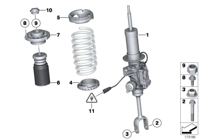 BMW Federbein vorn links F01 F02 F07 37116863115 Verkauf