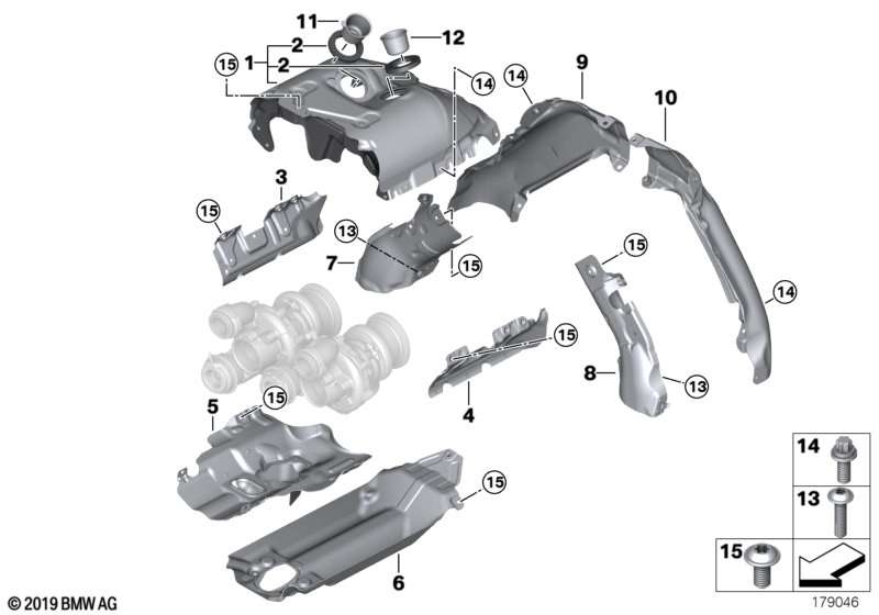 BMW Hitzeschutz oben F01 F02 F06 F07 F10 F11 F12 F13 F15 F16 11657615493 Angebot