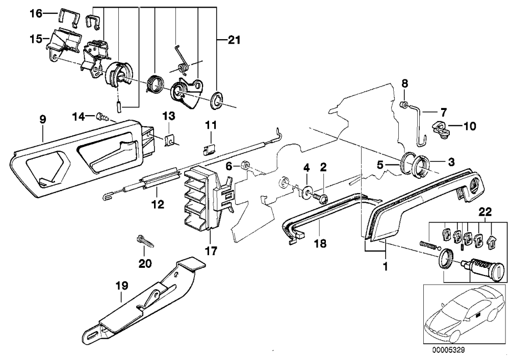 BMW Halteklammer rechts E32 E34 51211976598