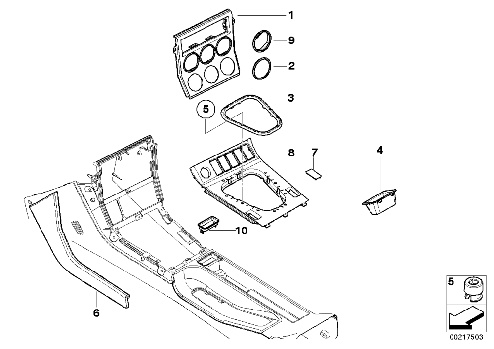 BMW Blende Ablegeboden 51162491398 heißer Online-Verkauf