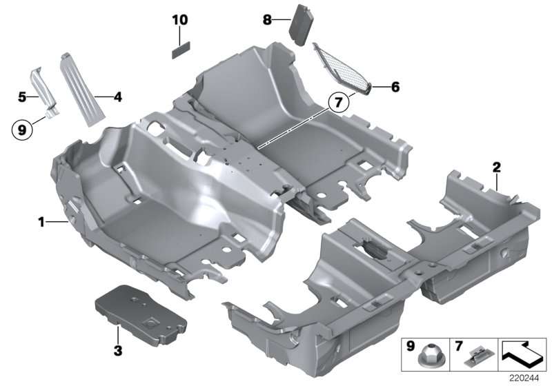 BMW Bodenverkleidung vorn F06 51478054154