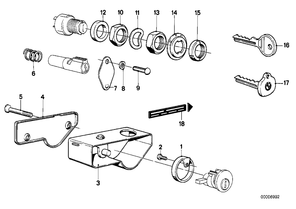 BMW Ringmutter R45 R45T R65 R65T 61321243268