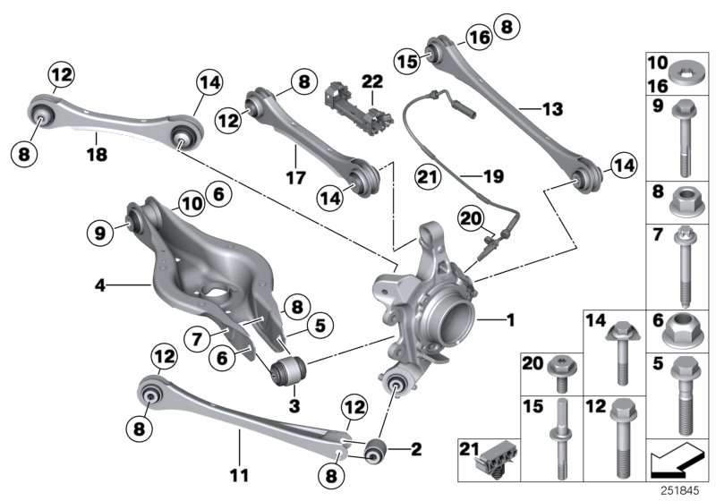 BMW Querlenker mit Gummilager rechts F20 F21 F22 F23 F30 F31 F32 F33 F34 F36 33326792544 günstig