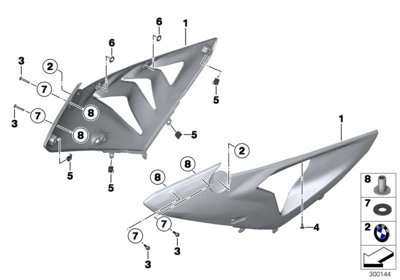 BMW Seitenverkleidung links K46 46637715911 Online-Verkauf