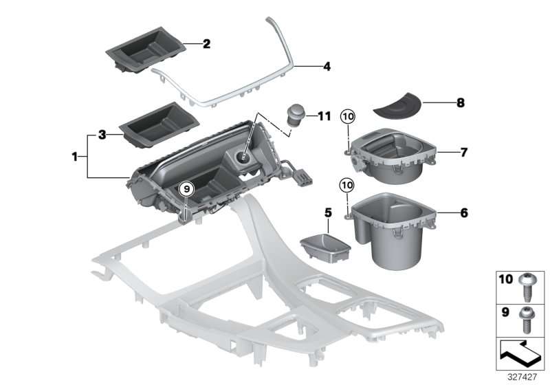 BMW Einsatz Ascher F10 F11 51169213654