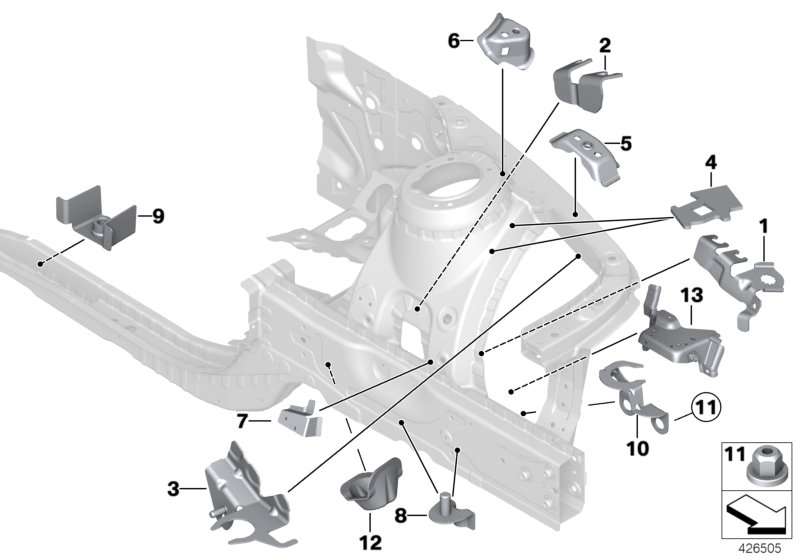 BMW Halter RDS/BVA links F20 F21 F22 F23 F30 F31 F32 F33 F34 F36 F80 F82 F83 F87 F87N 41107284097 jetzt online
