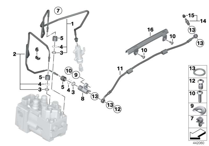 BMW Bremsleitung Steuerkreis hinten K25 34327652207 im Angebot