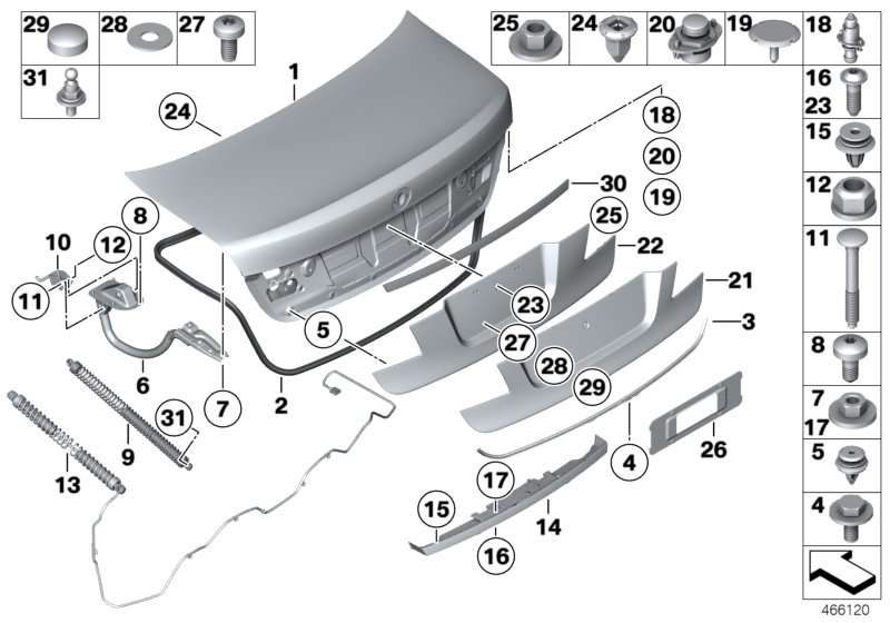 BMW Haken links F01 F02 F04 51247203161 günstig