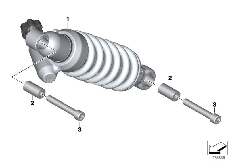 BMW Federbein hinten K83 33548394306 Räumungsverkauf