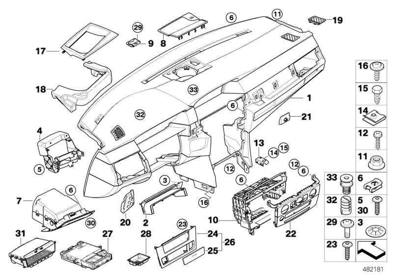BMW Blende I-Tafel Alu Shadow Mitte E60 E61 51458037220 Verkauf