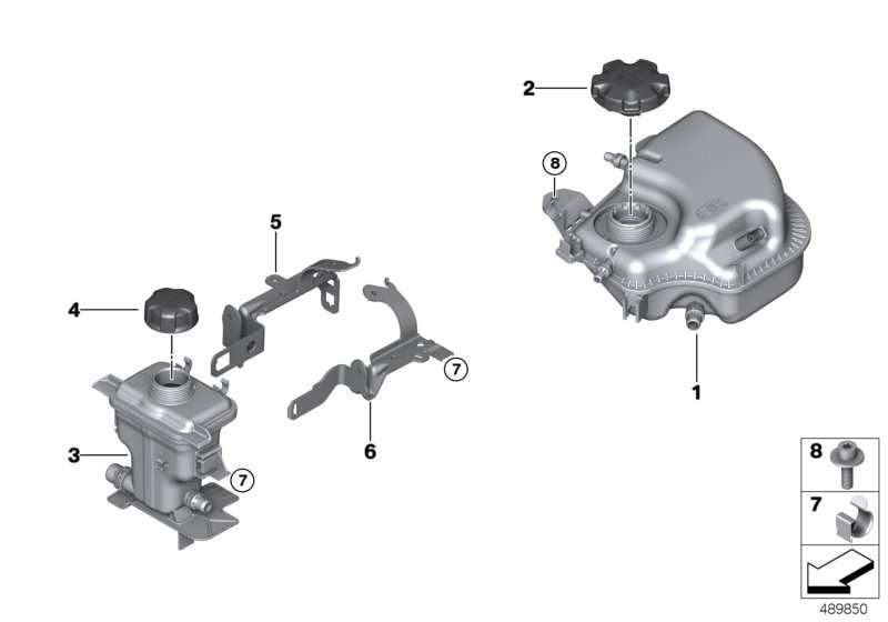BMW Ausgleichsbehälter G11 G12 G14 G15 G16 G30 17138607137