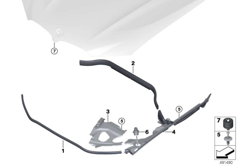 BMW Abdeckung Motorraum oben rechts F97 F98 G01 G02 51767397490 Verkauf
