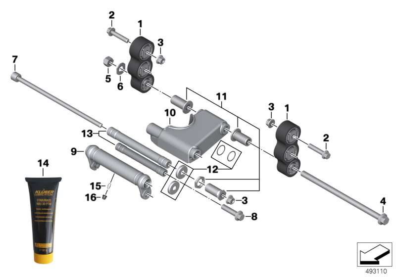 BMW Sechskantschraube mit Bund K08 K09 07119909478
