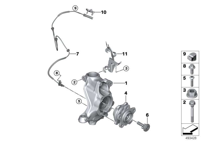 BMW Radnabe mit Lager G01 G02 G20 G21 G30 G31 G32 31206871193 Sonderangebot
