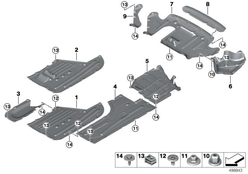 BMW Unterbodenverkleidung Mitte G20 G21 51757447151 Verkauf