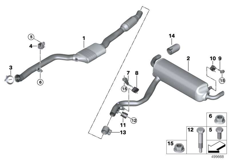 BMW Halter Nachschalldämpfer hinten links G20 G21 G28 18307933854 jetzt online