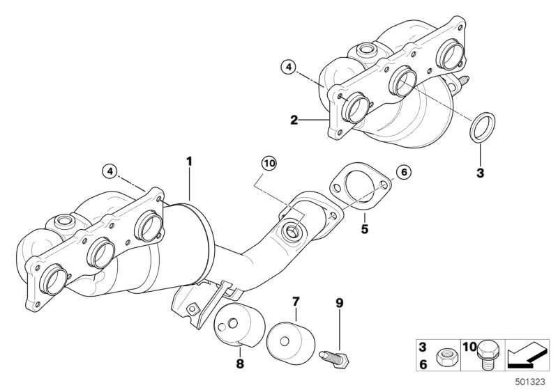 BMW RP Abgaskrümmer mit Katalysator E83 18403417274 Online-Deal