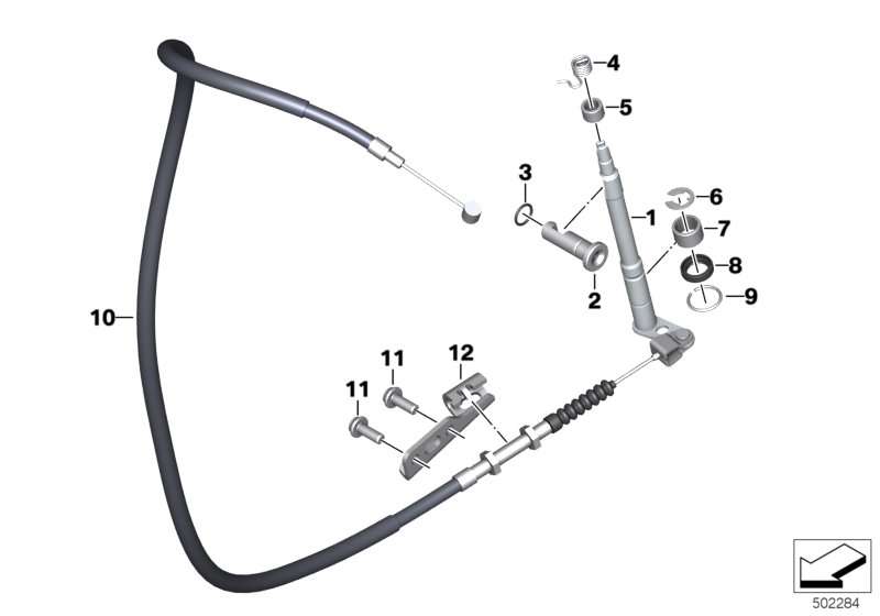 BMW Halter Kupplungszug K67 K69 32738569742 online