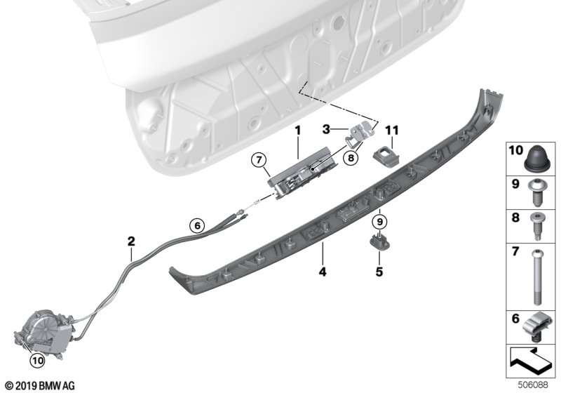 BMW Griffleiste Heckklappe mit Leuchte F96 G06 51137482055 jetzt im Trend!