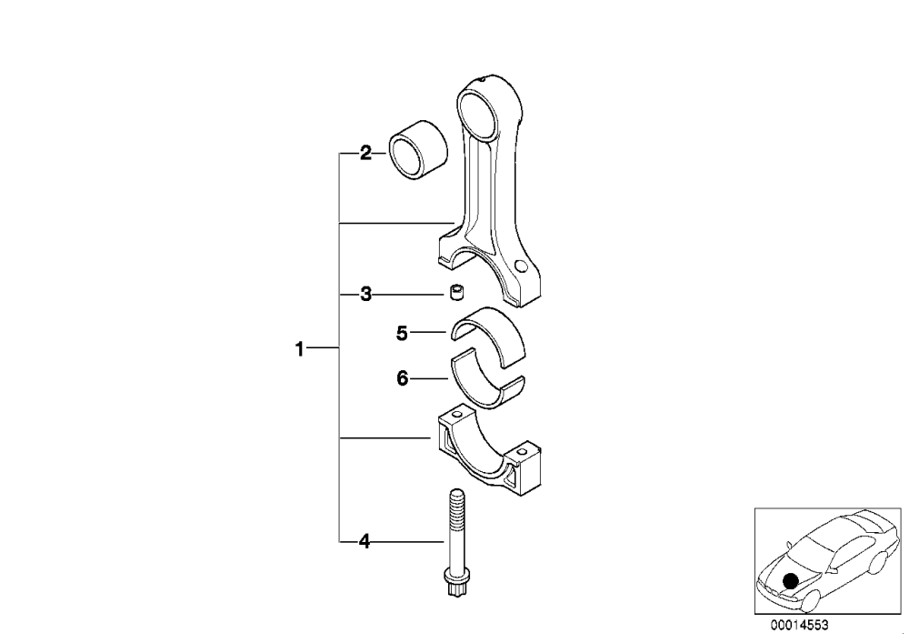 BMW Satz Pleuelstange E38 E39 E46 E53 11242249815
