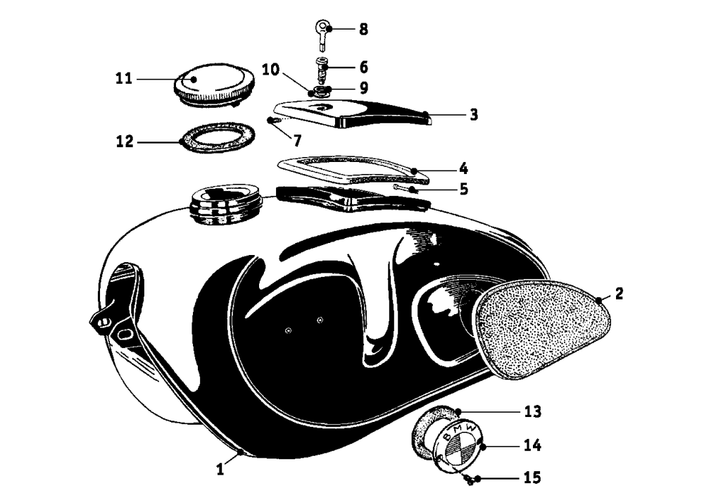 BMW Dichtung R50 R60 R75 R90 R90S R25 R26 R27 R69 16114080188 Räumungsverkauf